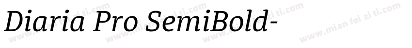 Diaria Pro SemiBold字体转换